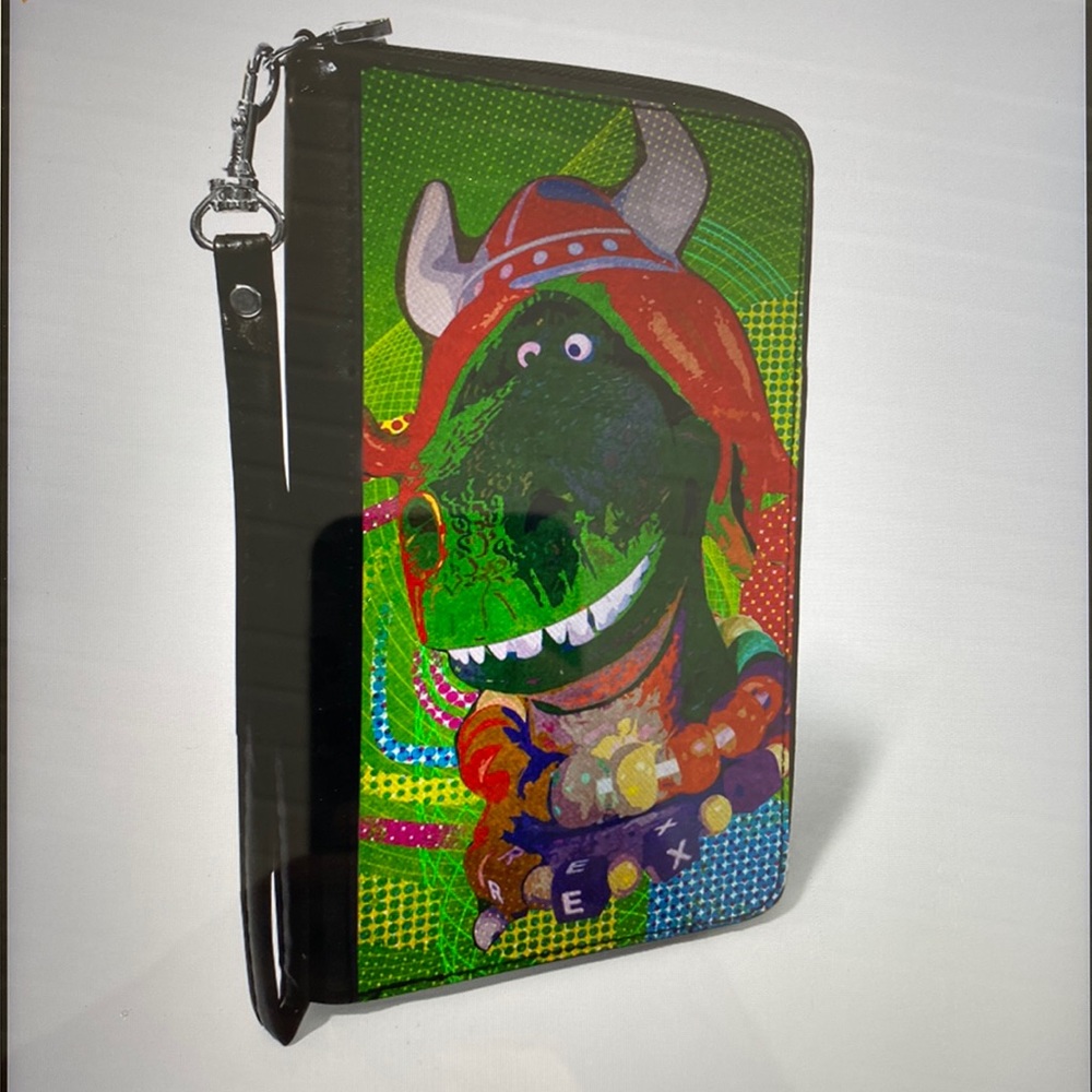 ⬇️sale⬇️Disney Pixar Partysaurus Rex Zip around Wallet NWOT